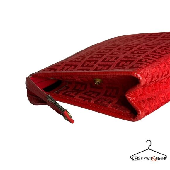 Vintage Fendi Clutch Monogram Canvas Leather - Picture 5 of 10